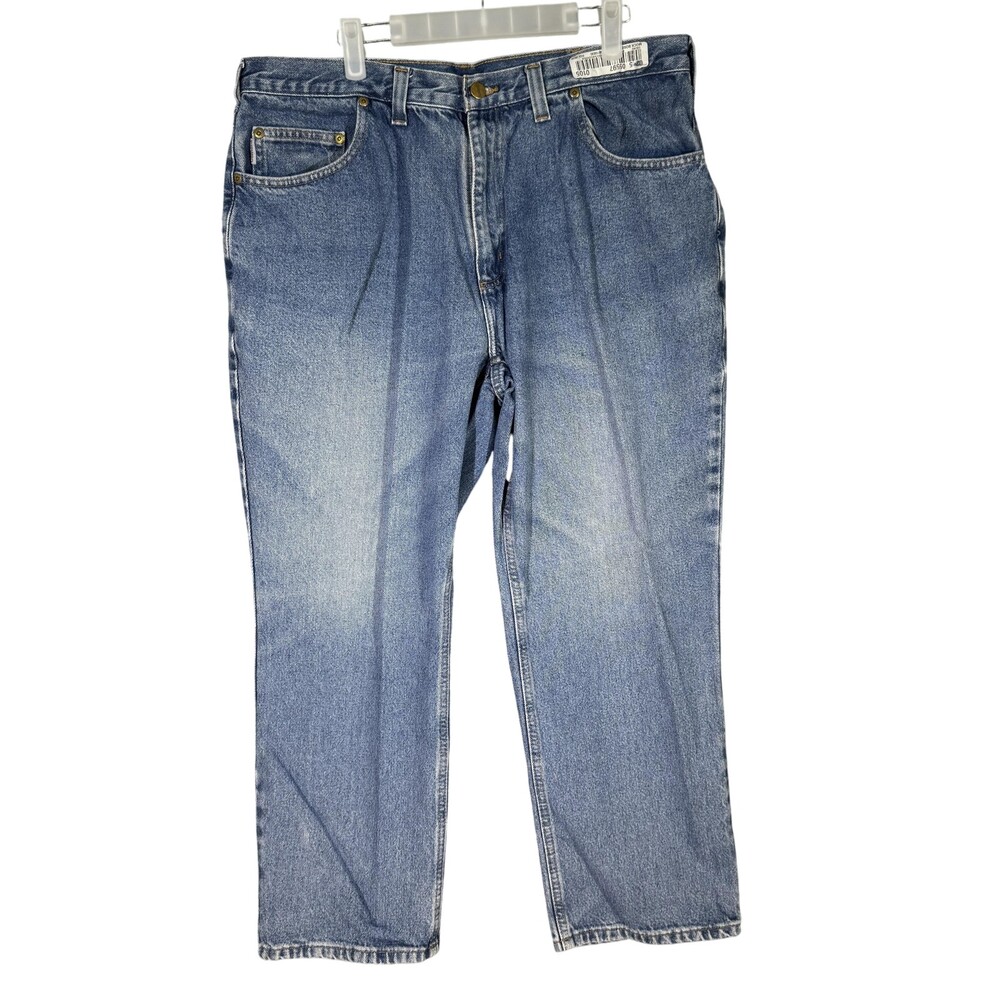Carhartt Jeans Mens 38x28 Blue Relaxed Fit Workwear Denim Pants
